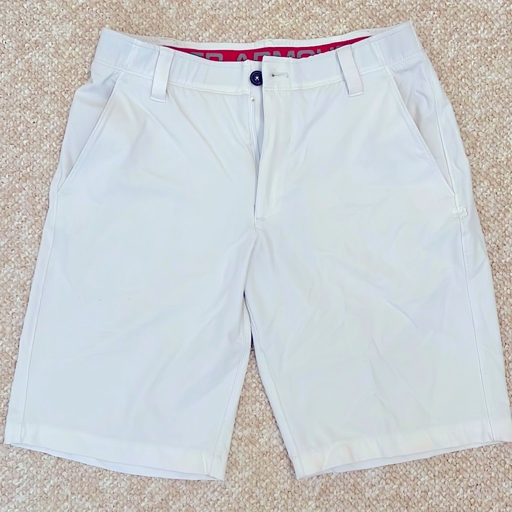 Men’s Under Armour White Golf Shorts